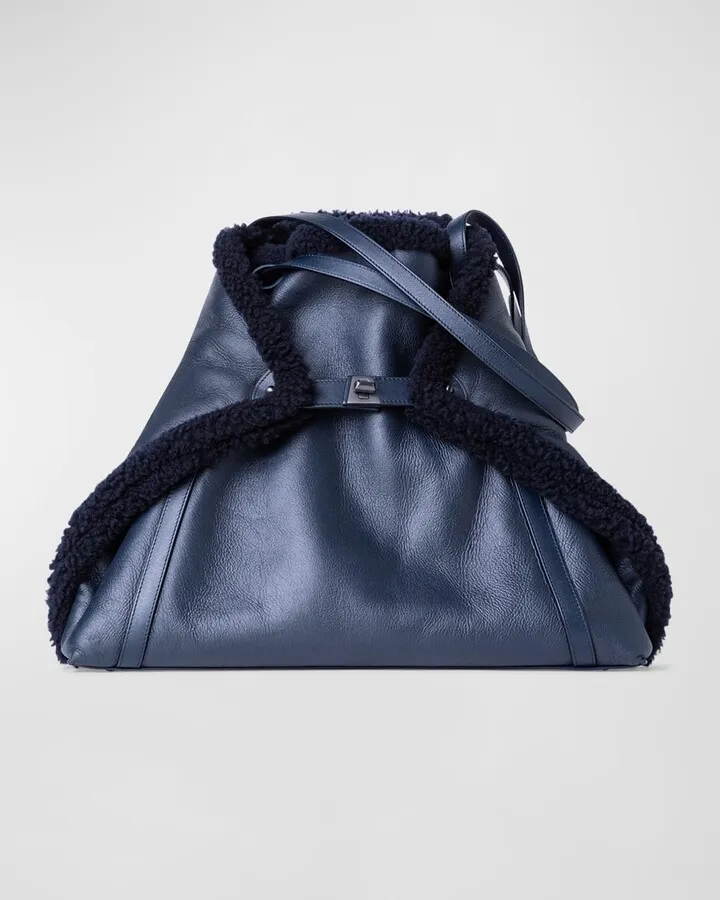 Ai Medium Reversible Shearling Shoulder Bag