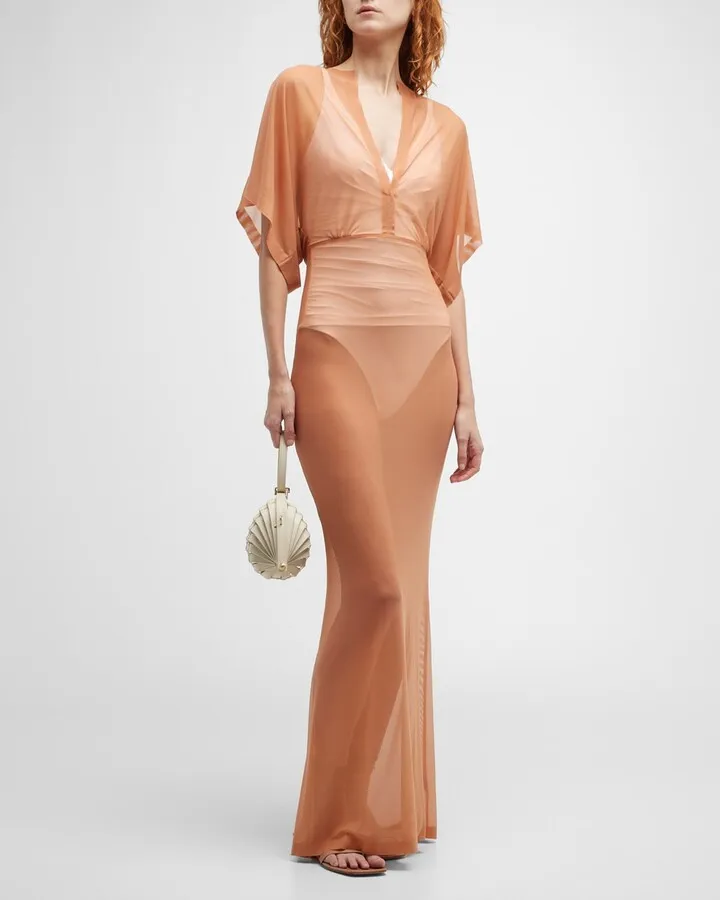 Obie Semi-Sheer Gown