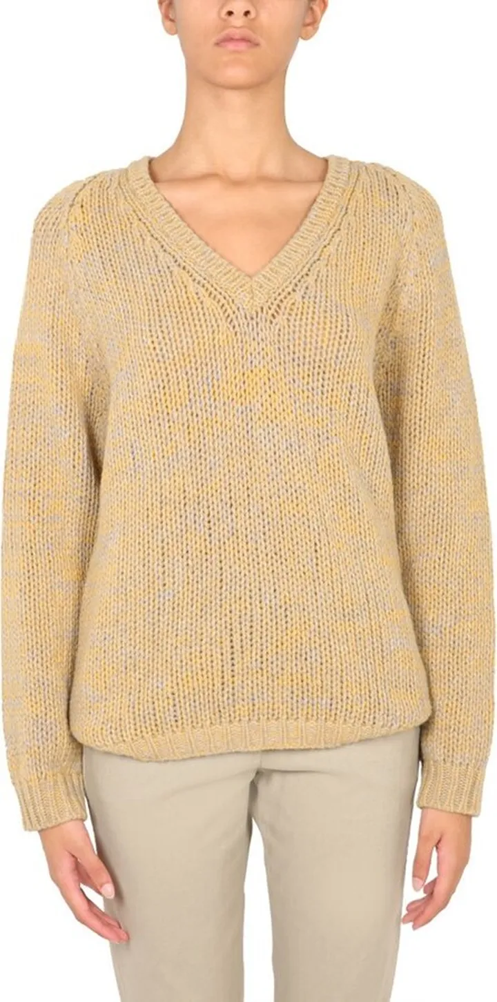 Aspesi Long-Sleeved V-Neck Knit Jumper
