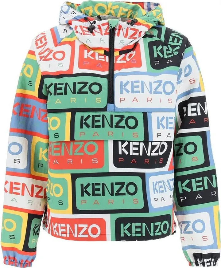Kenzo Logo-Printed Zipped Hooded Jacket