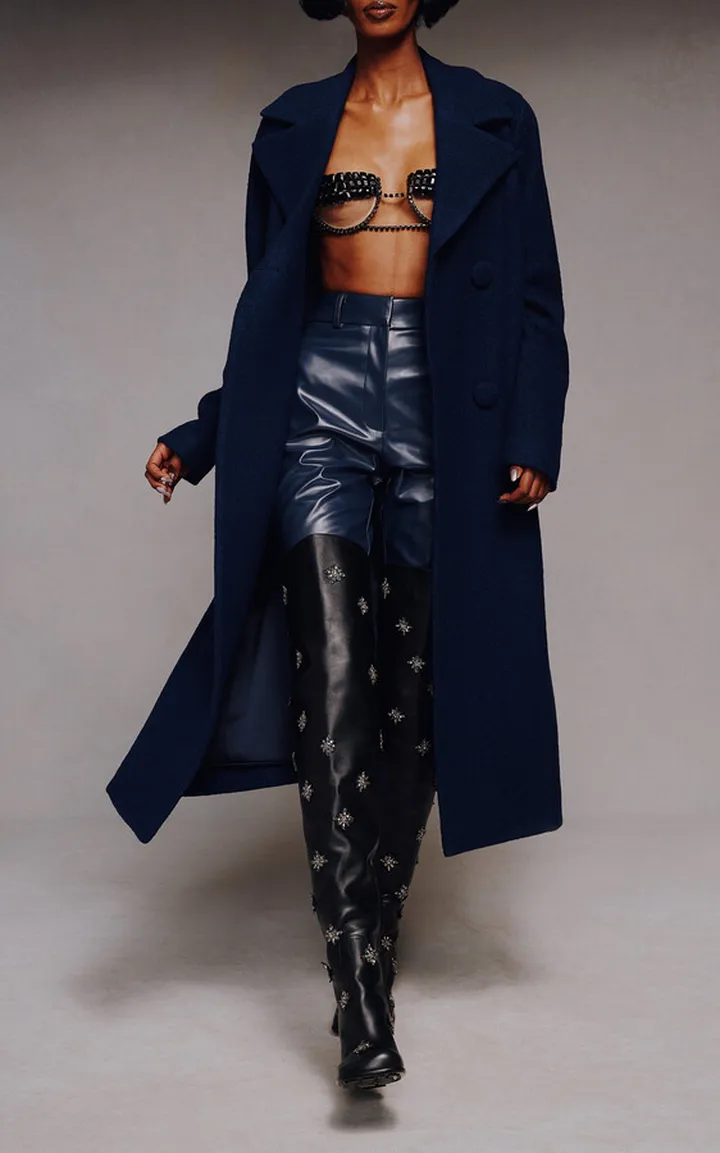 Women's High-Waisted Vegan Leather Pants