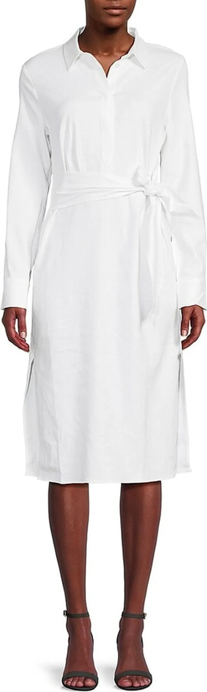 Belted Midi Shirt Dress