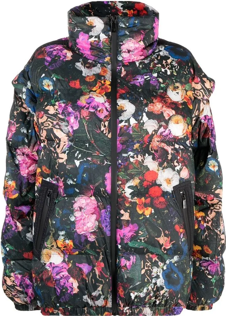 Floral-Print Puffer Jacket