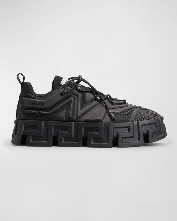 Men's La Greca Sole Tonal Low-Top Sneakers