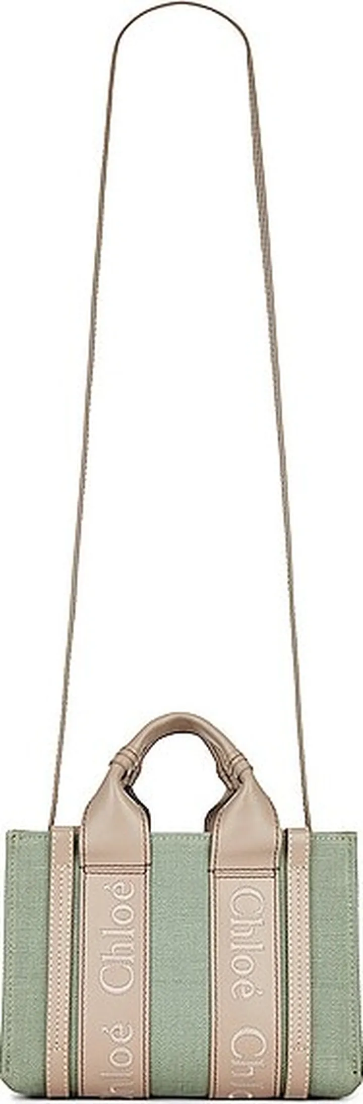 Chloe Woody Mini Tote Bag in Sage