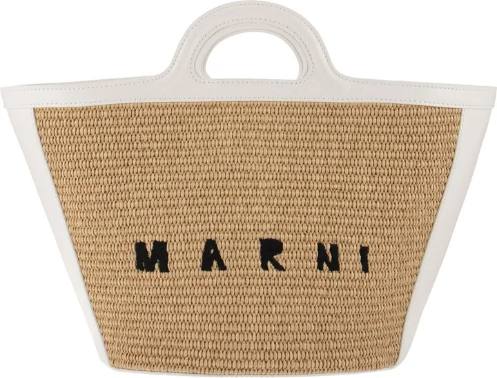 Leather And Raffia Tropicalia Bag