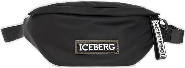 Iceberg Logo Patch Zipped Belt Bag