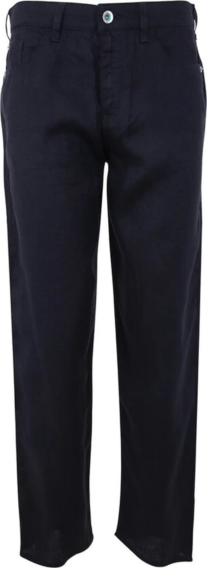 Emporio Armani Logo Plaque Straight Leg Pants