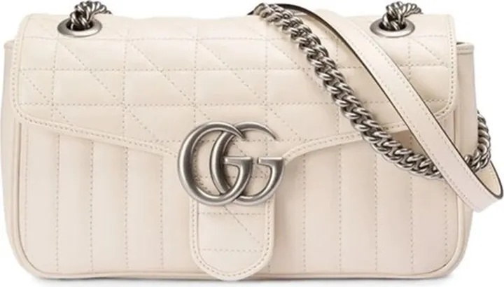 Love Parade Classic Gg Marmont Small Shoulder Bag White