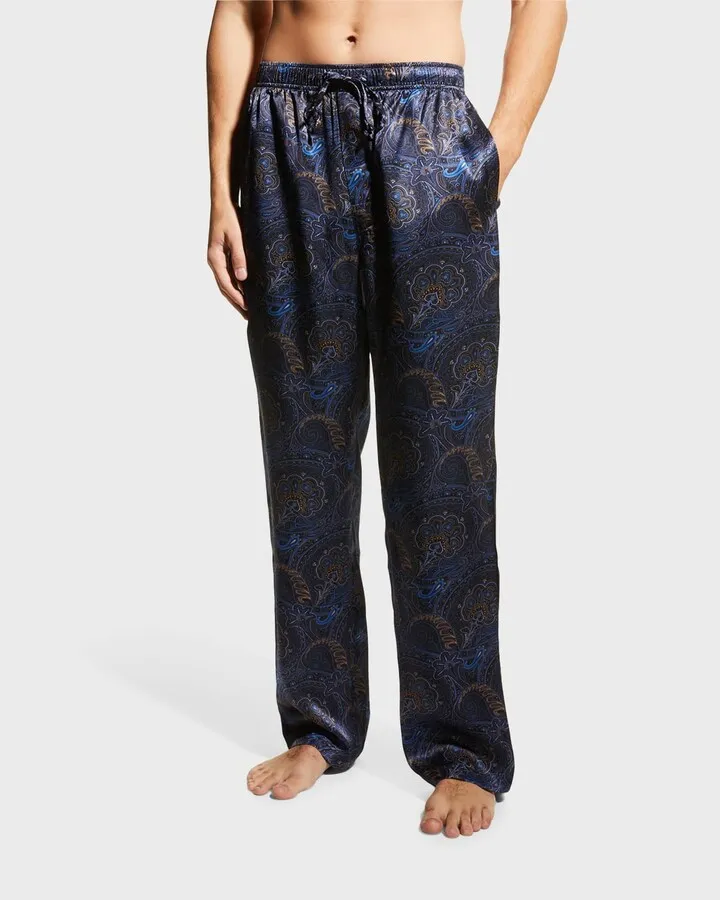 Men's Silk Paisley Lounge Pants