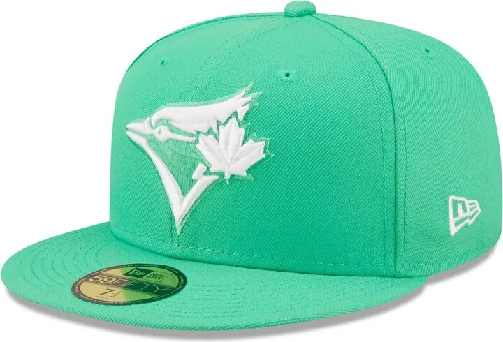 Men's New Era Island Green Logo White Toronto Blue Jays 59FIFTY Fitted Hat