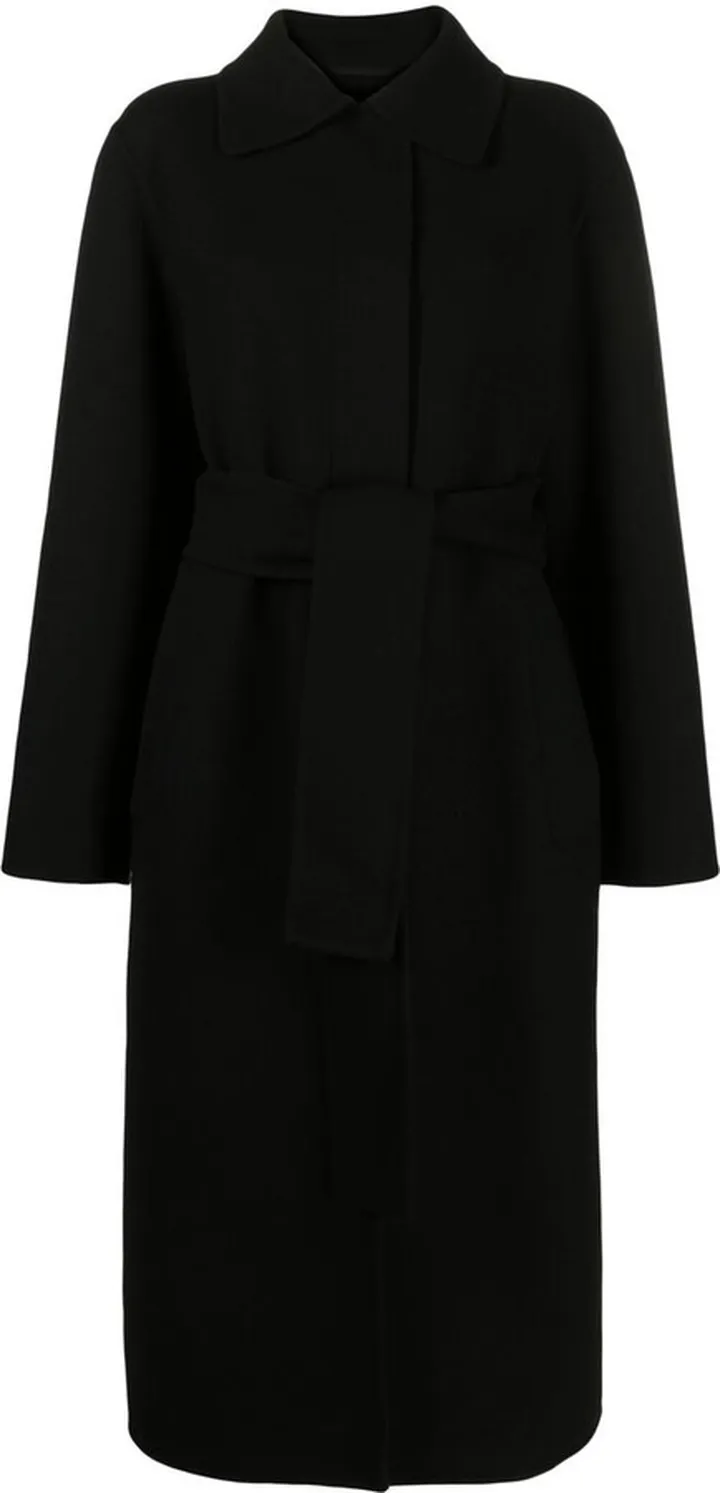 Single-Breasted Belted Coat