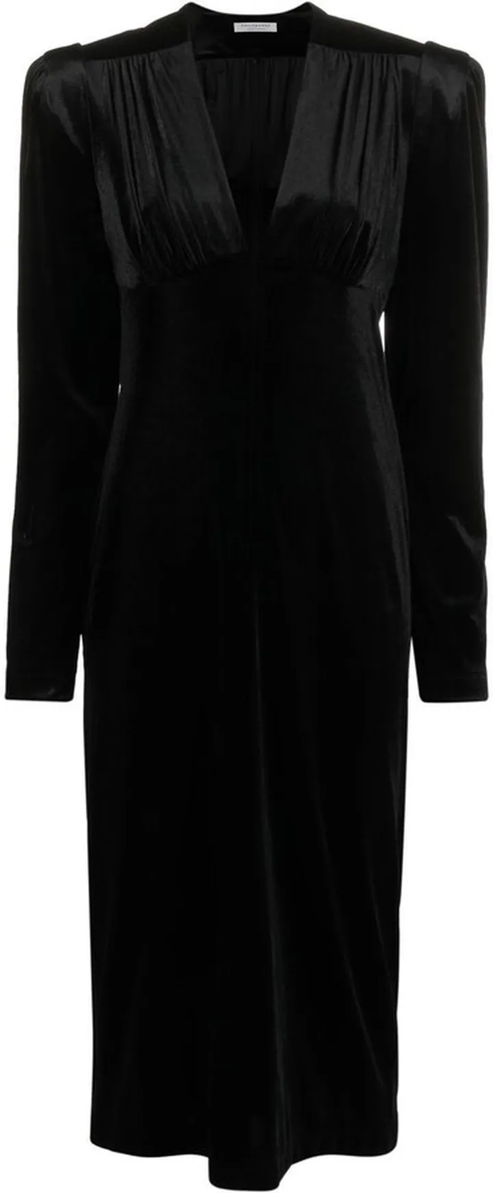 V-neck long-sleeve dress