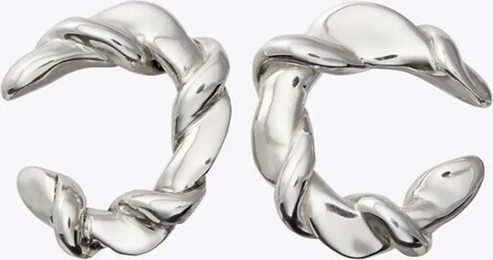 Twisted T Loop Earring