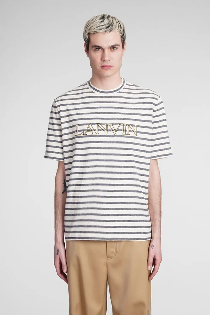 T-shirt In Beige Cotton