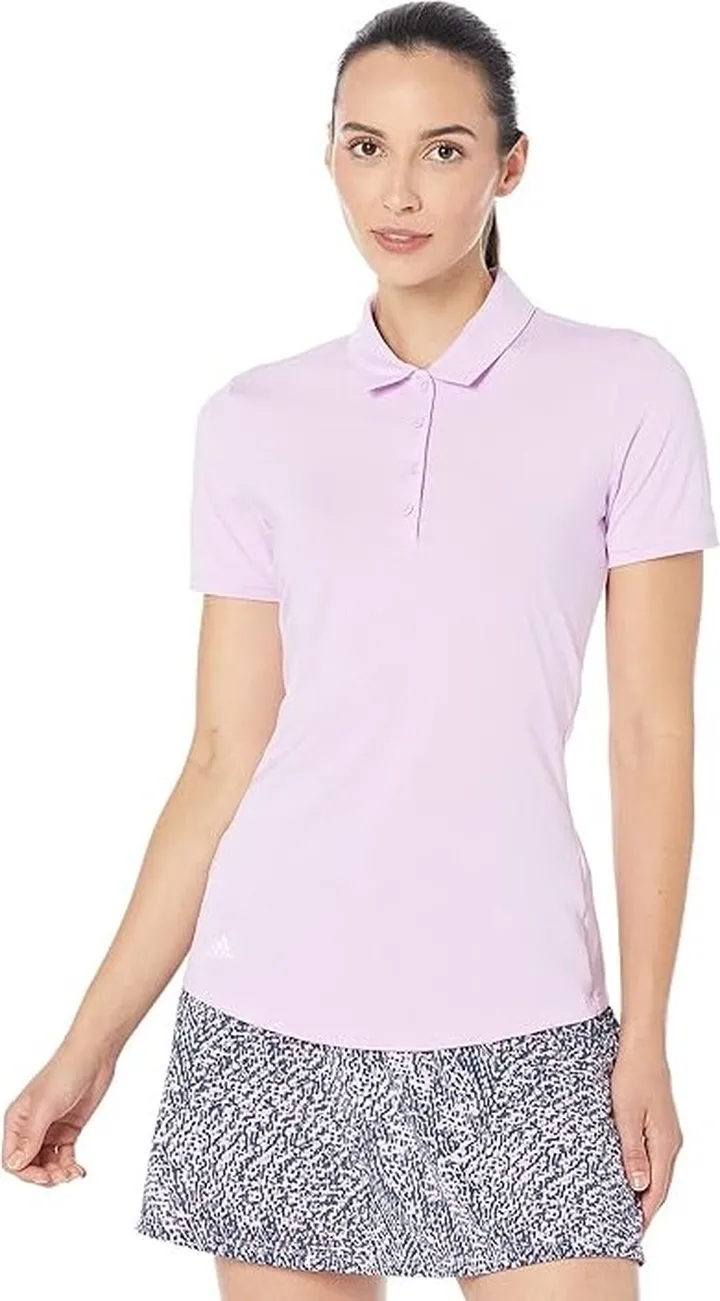 adidas Golf Ultimate365 Solid Polo Shirt (Bliss Lilac) Women's Clothing