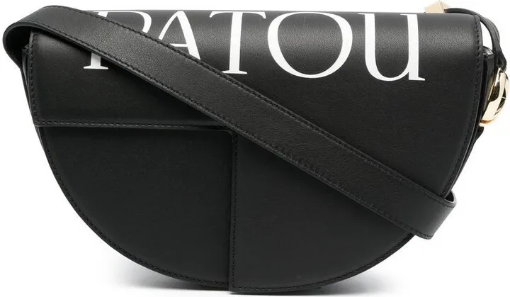 Logo-Print Leather Bag