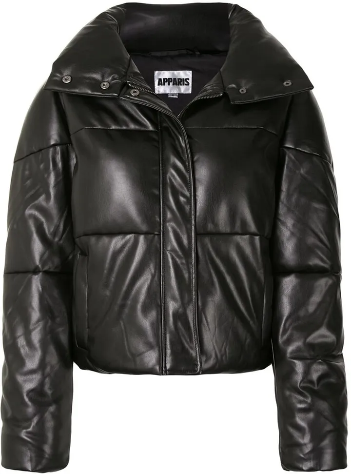 Jemma faux-leather puffer coat