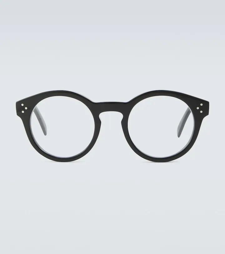Round-frame acetate glasses