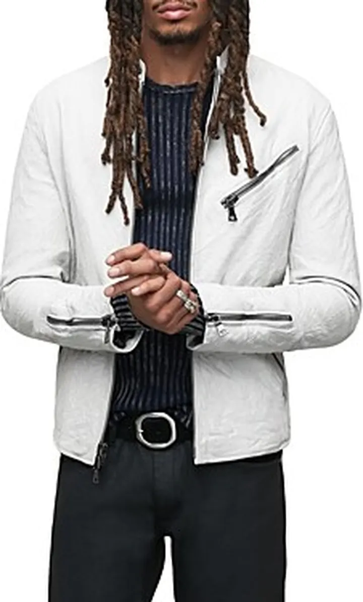 John Varvatos Conner Modern Racer Leather Jacket