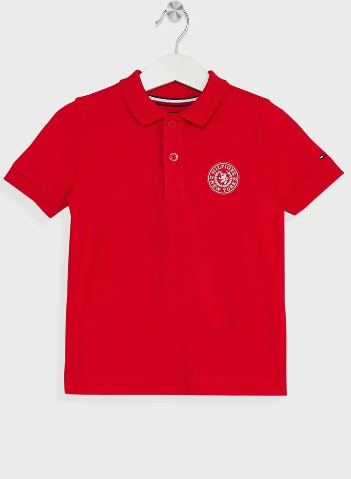 Youth Logo Print Polo
