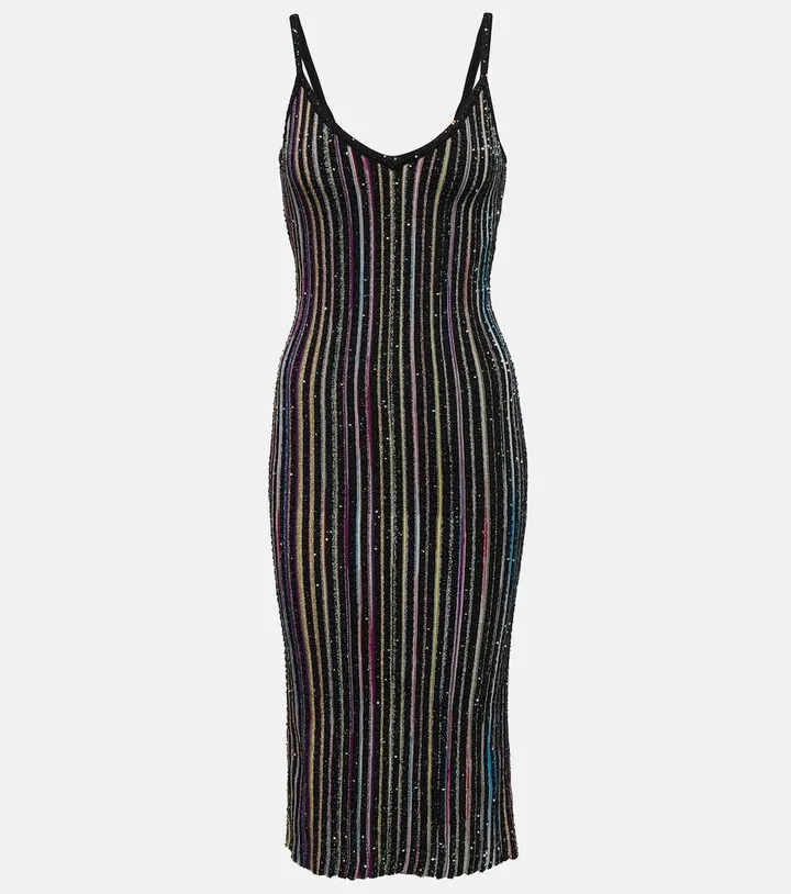 Striped knitted dress