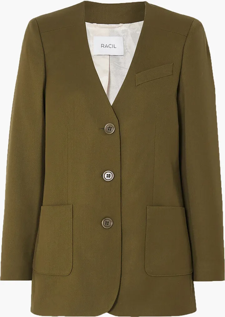 Oliver wool-twill blazer