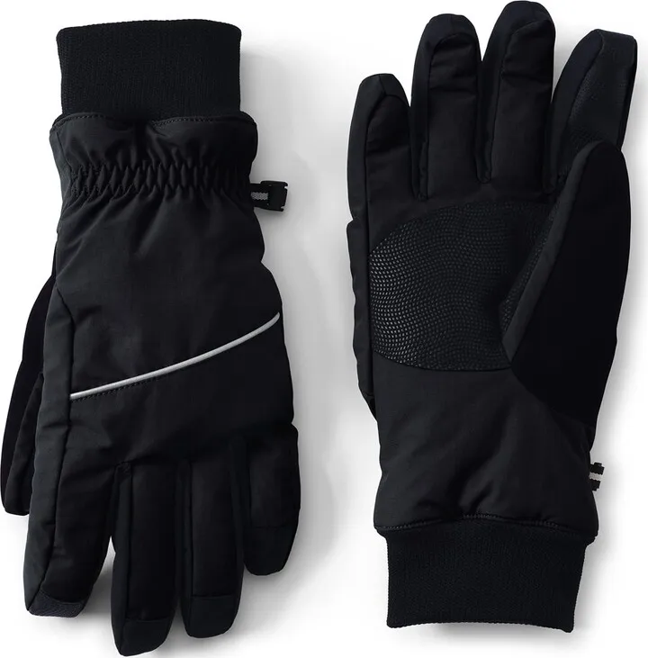Lands' End Men's Squall Waterproof Gloves - Small - Black