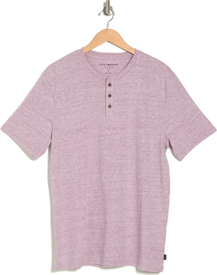 Cotton Blend Jersey Henley