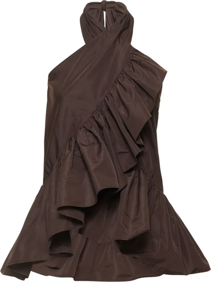 Poplin ruffled top