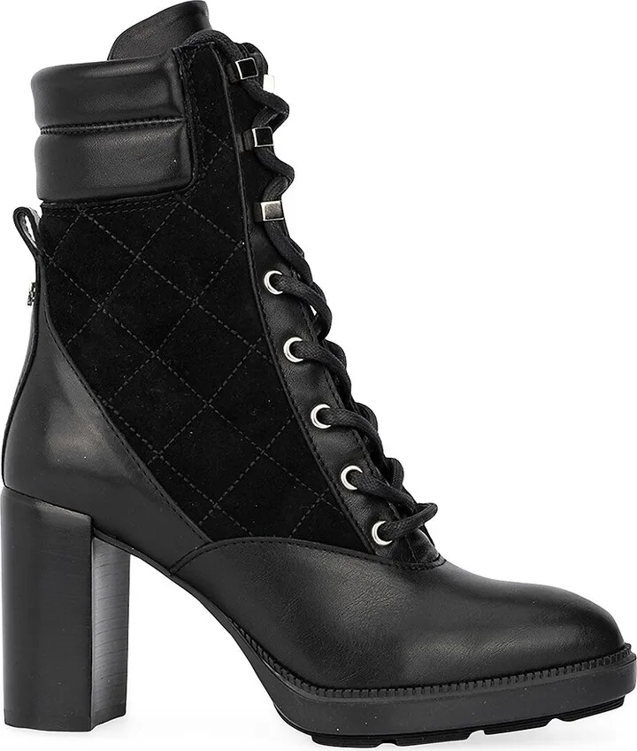 Iole Suede & Leather Lace-Up Booties