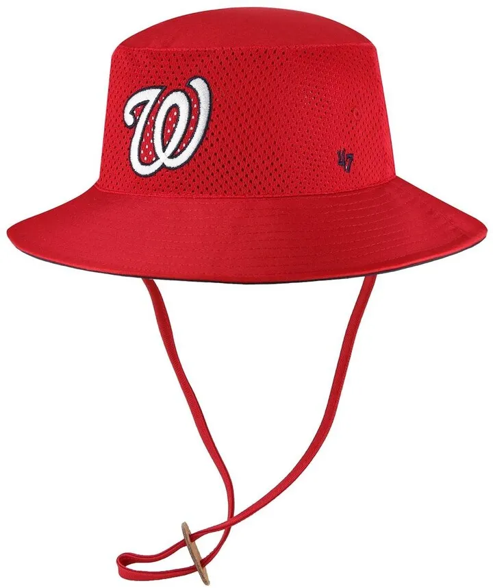 Men's '47 Red Washington Nationals Panama Pail Bucket Hat