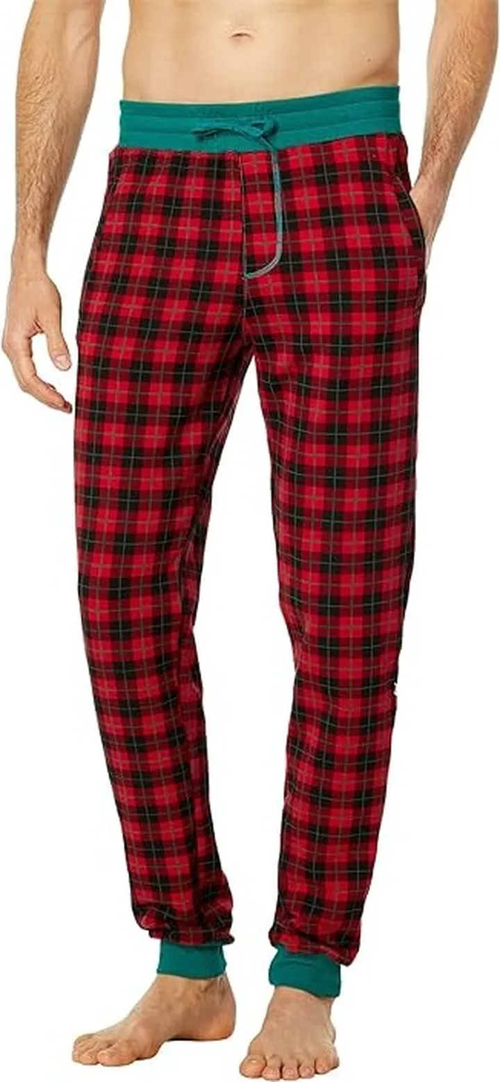 Kickee Pants Fleece Joggers (Anniversary Plaid) Men's Pajama