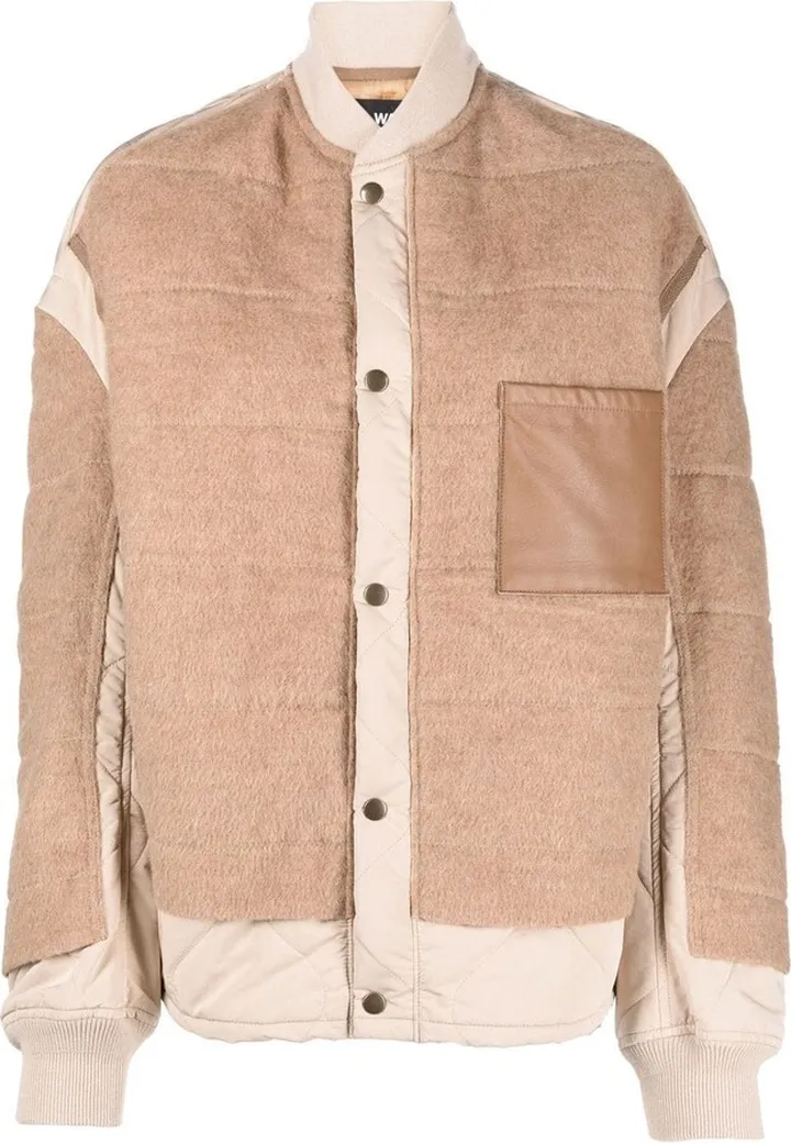 Layered Tonal Bomber-Jacket
