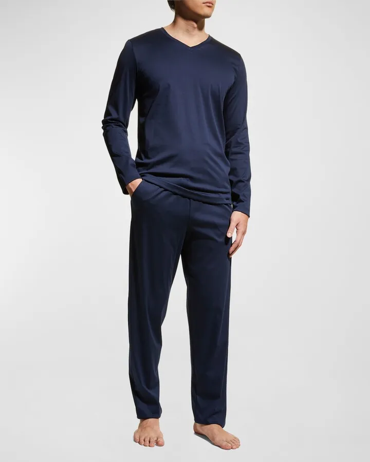 Men's Night Selection Long Cotton Pajama Set