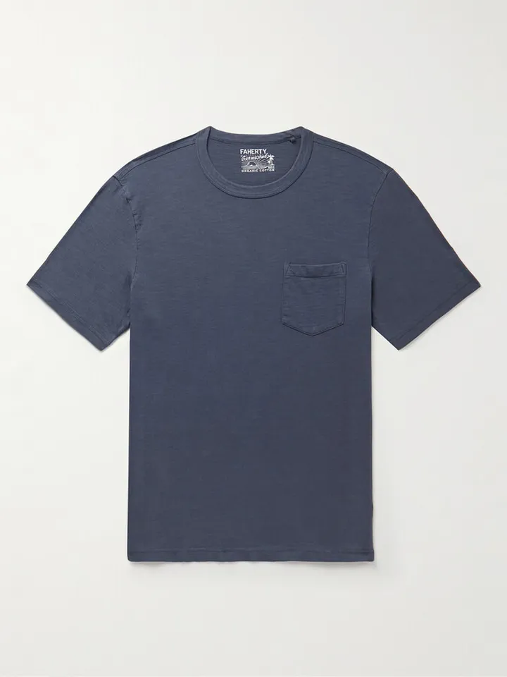 Sunwashed Organic Cotton-Jersey T-Shirt