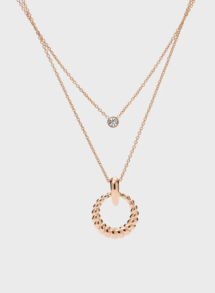 Chain Stone Layered Necklace