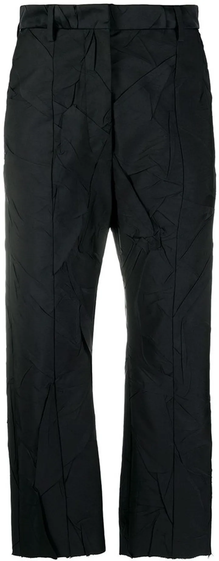 Crinkled Cropped Trousers