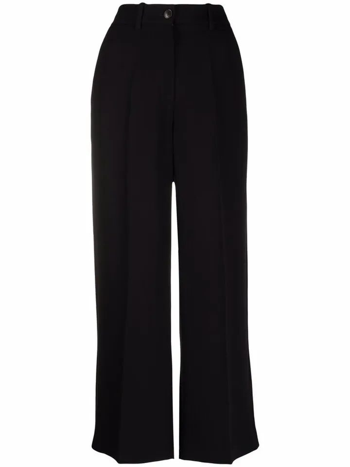 Straight-Leg Silk Trousers