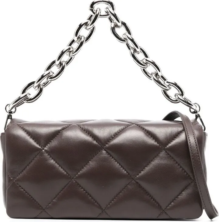 Quilted Chain-Detail Shoulder Bag