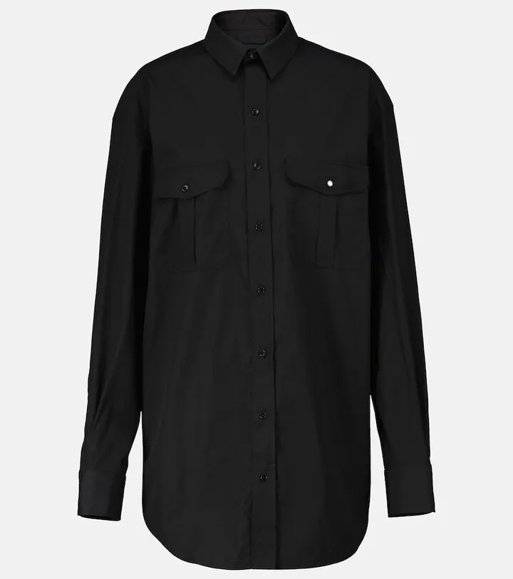 Cotton poplin shirt dress