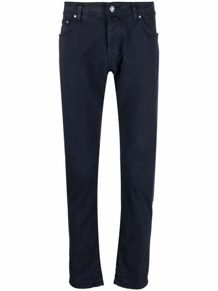 Low-Rise Slim-Fit Trousers