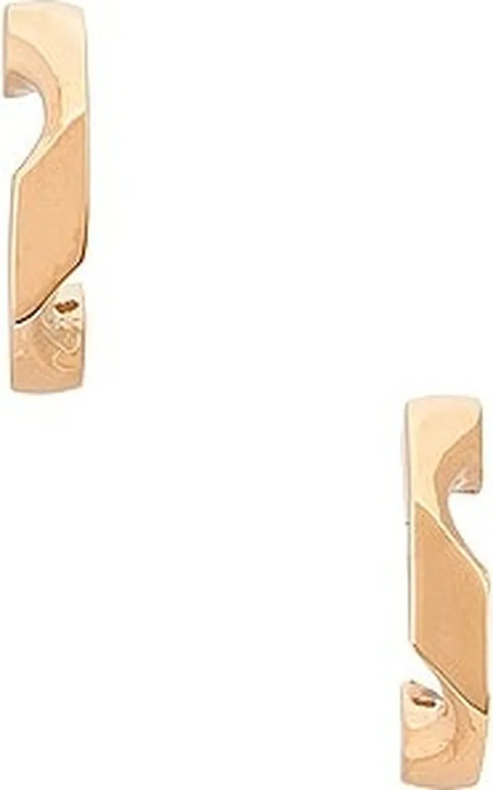 Burberry TB Earrings in Metallic Gold