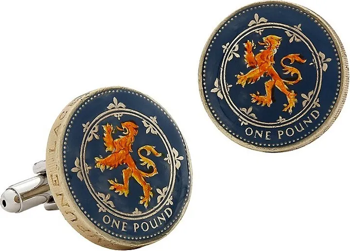 Ox And Bull Trading Co. Scottish Rampant Lion Coin Cufflinks