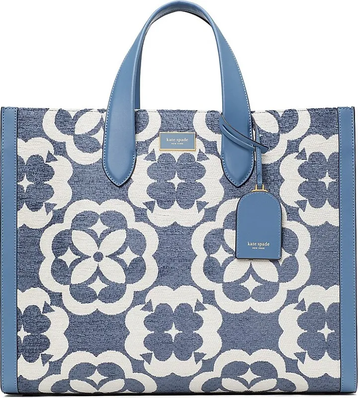 Manhattan Oversize Spade Flower Monogram Tote