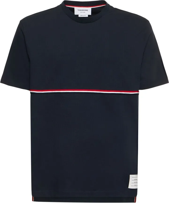Striped cotton jersey t-shirt