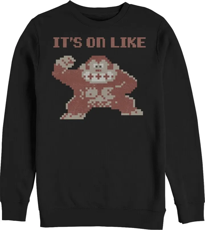 Men's Nintendo It's on Like Donkey Kong Sweatshirt - Black - Large