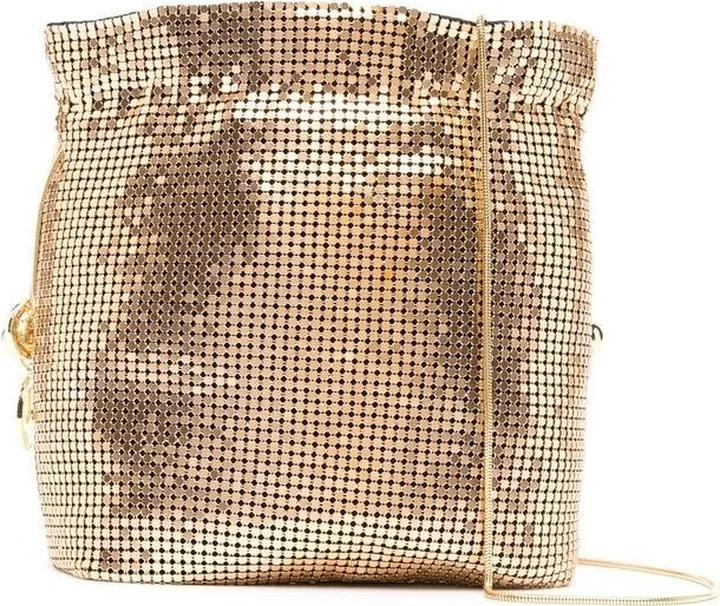Selene metallic-mesh mini bag