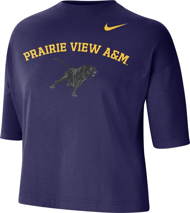 Nike Women's College (Prairie View A&M) Boxy T-Shirt in Purple