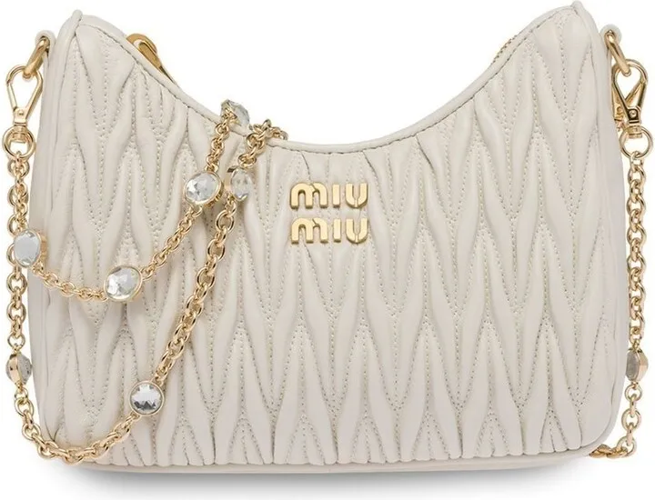 Matelassé leather shoulder bag